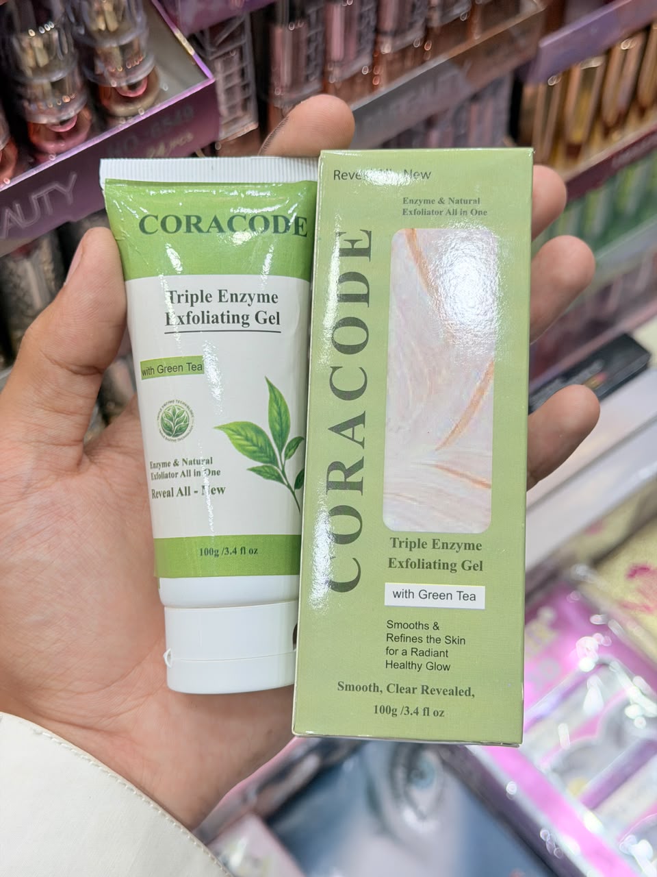 Coracode Triple Enzyme Exfoliating Gel with Green Tea - 100g thumbnail 4