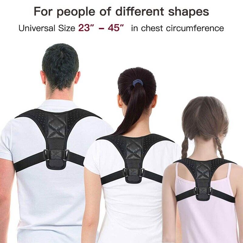 Adjustable Shoulder Back-Belt for Men & Women | Posture Support Brace Free Size thumbnail 2