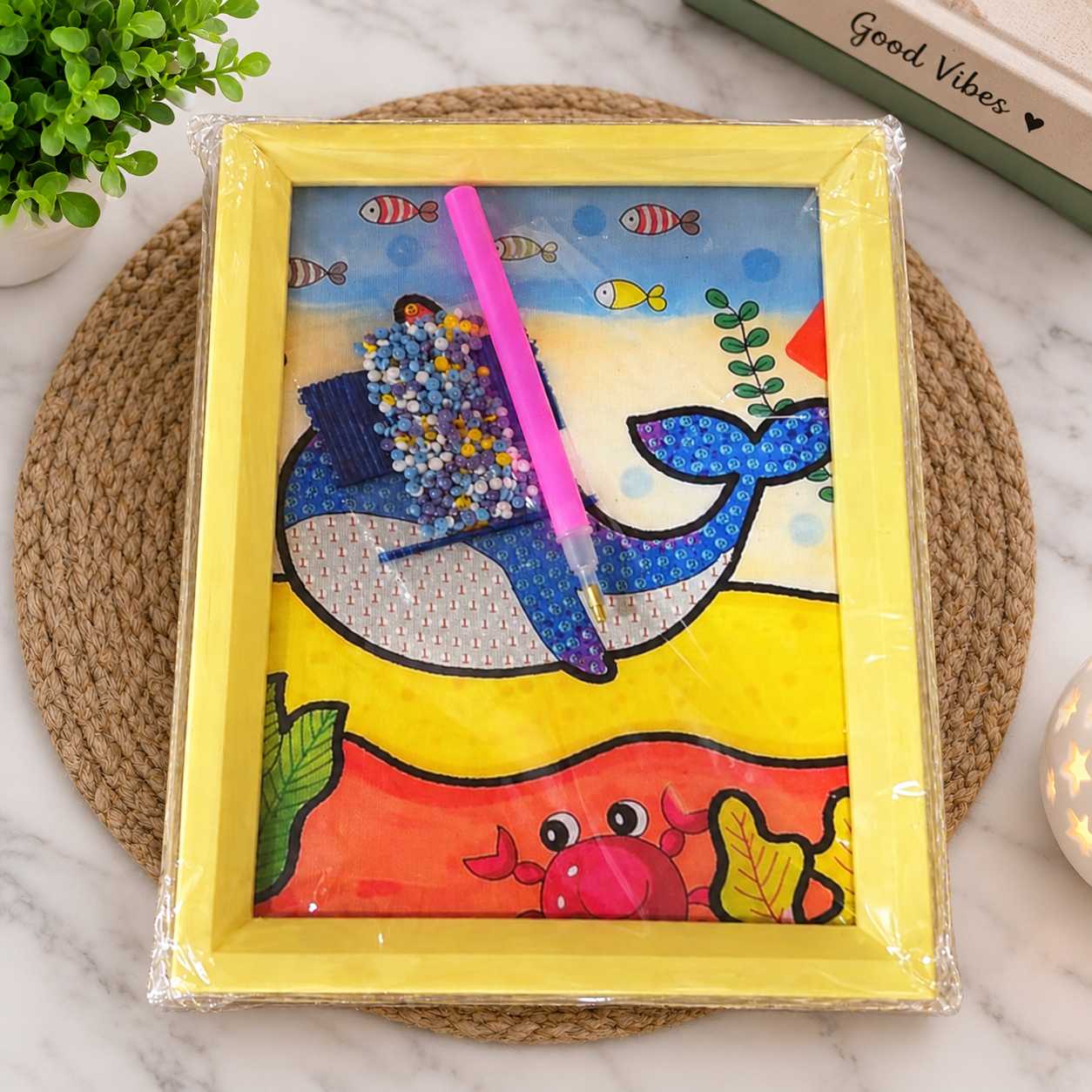 Diamond Painting Kit For Kids With Frame - Toy Accessory Designed For Entertainment And Daily Play Routine thumbnail 2