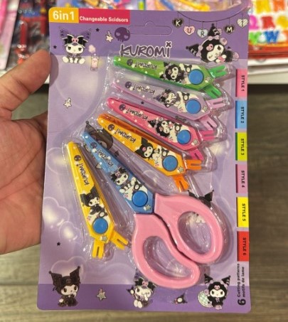 Kuromi 6 In 1 Changeable Scissors Craft Set - Toy Accessory Designed For Entertainment And Daily Play Routine (Random Color) thumbnail 3