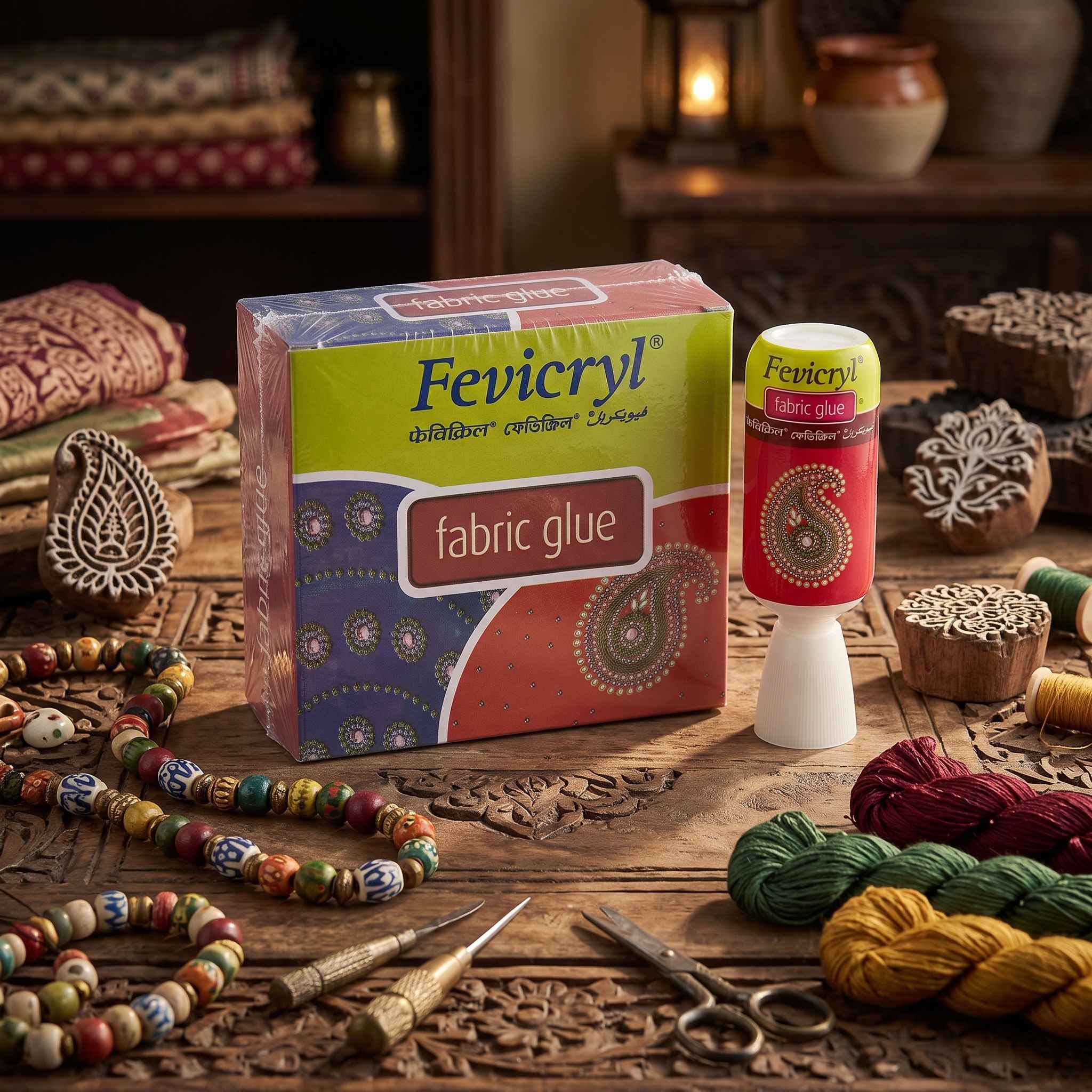 Fevicryl Fabric Glue is perfect for sticking fabric-based crafts thumbnail 2