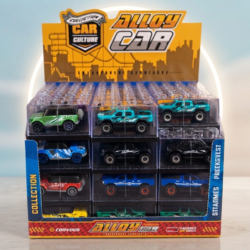 1 Pc - Die Cast Alloy Car Toy Transparent Block Carriage - Toy Accessory Designed For Entertainment And Daily Play Routine (Random Color & Design) thumbnail 2
