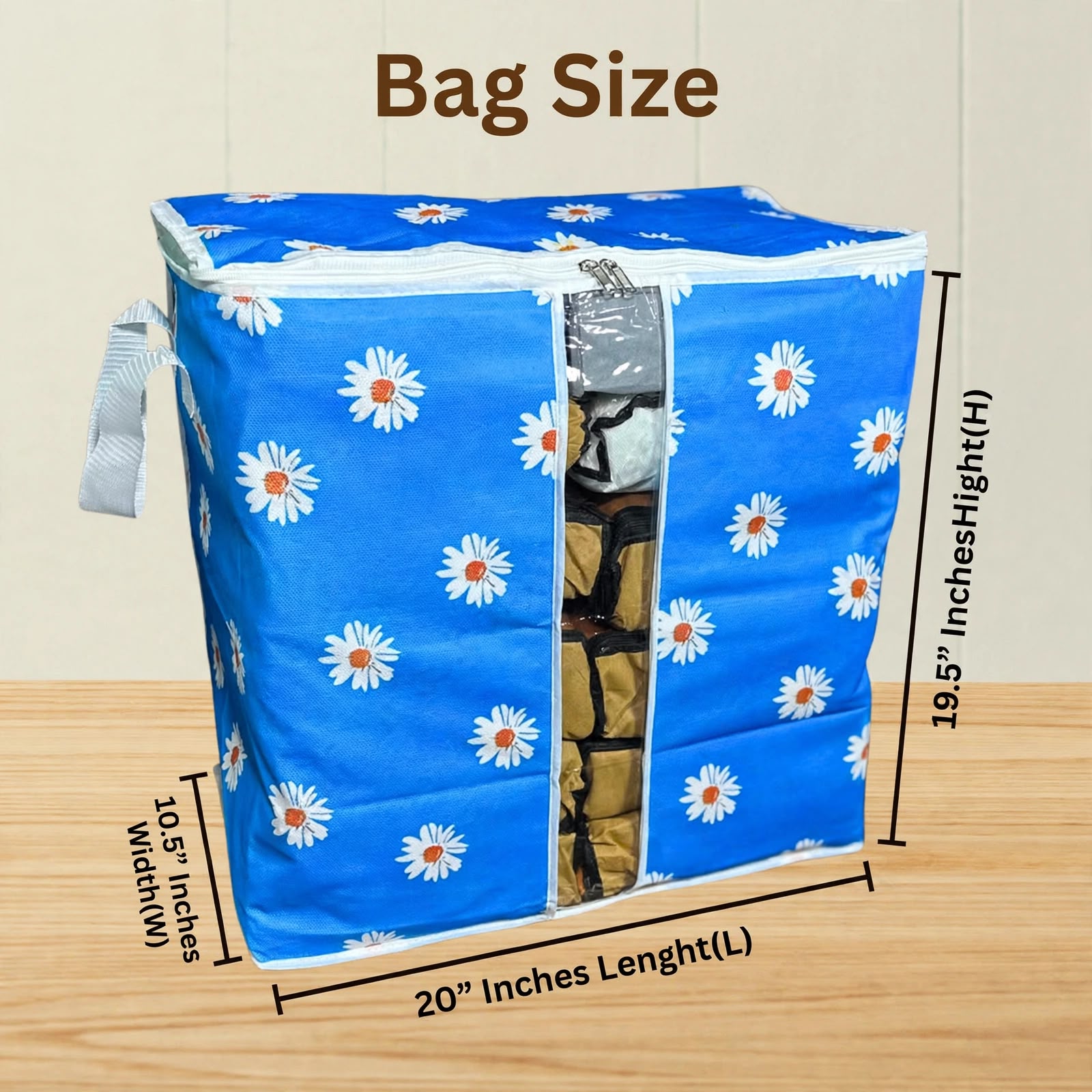 Durable Non-Woven Storage Organizer – Floral Design thumbnail 2