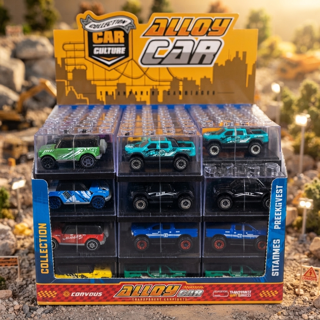 1 Pc - Die Cast Alloy Car Toy Transparent Block Carriage - Toy Accessory Designed For Entertainment And Daily Play Routine (Random Color & Design)