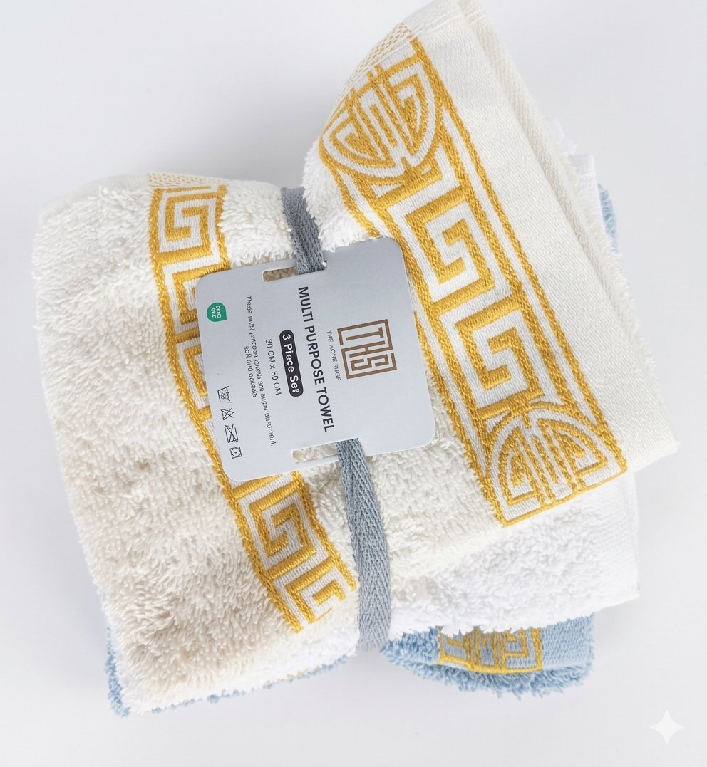 Premium Multi Purpose Cotton Towel 450 GSM Soft Absorbent Towel | 3pcs | Random Colour thumbnail 3