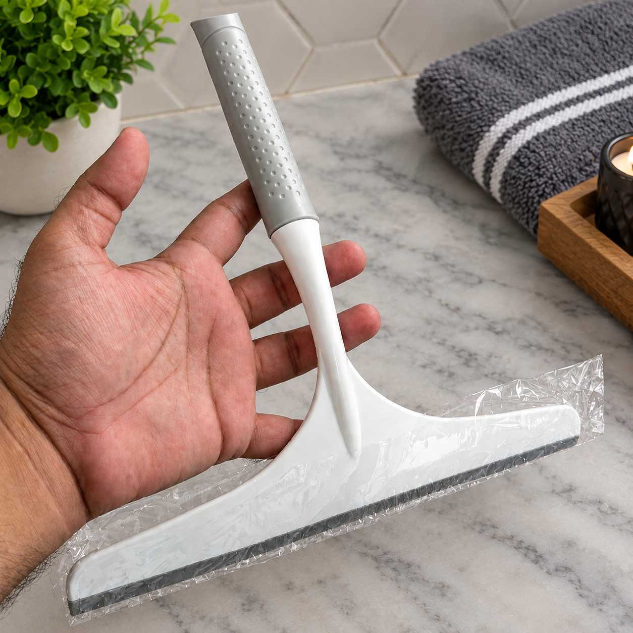 Handheld Window Glass Wiper - Home Accessory Designed For Cleaning And Daily Maintenance Routine (Random Color) thumbnail 2