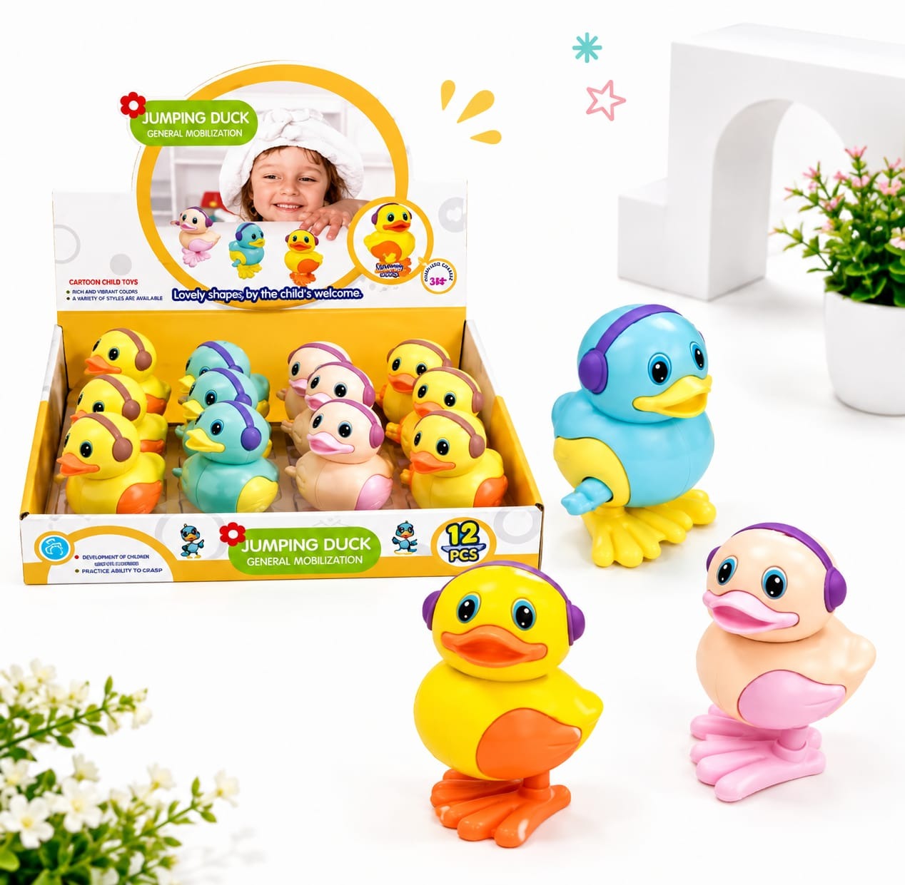 Jumping Duck Chain Toys - Toy Accessory Designed For Entertainment And Daily Play Routine (Random Color) thumbnail 3
