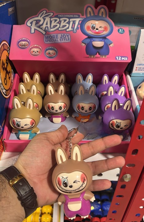Face Changing Labubu Keychain - Toy Accessory Designed For Entertainment And Daily Play Routine (Random Color) thumbnail 3