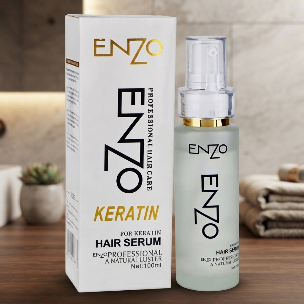 Enzo Keratin Hair Serum – Hair Straightening And Smoothing Serum for Men And Women - 100ml