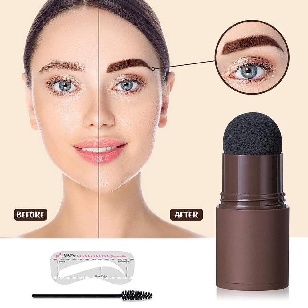 2-in-1 Hairline And Eyebrow Stamp – Waterproof Hairline Shadow Powder with Sponge Applicator for Natural Hair & Brow Filling thumbnail 3