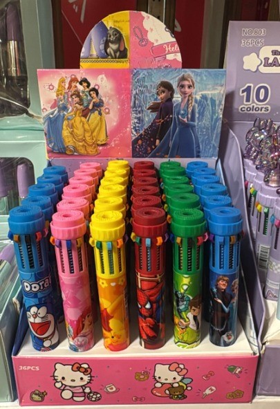 10 Color Cartoon Character Pens - Stationery Accessory Designed For Writing And Daily Office Routine (Random Design) thumbnail 3