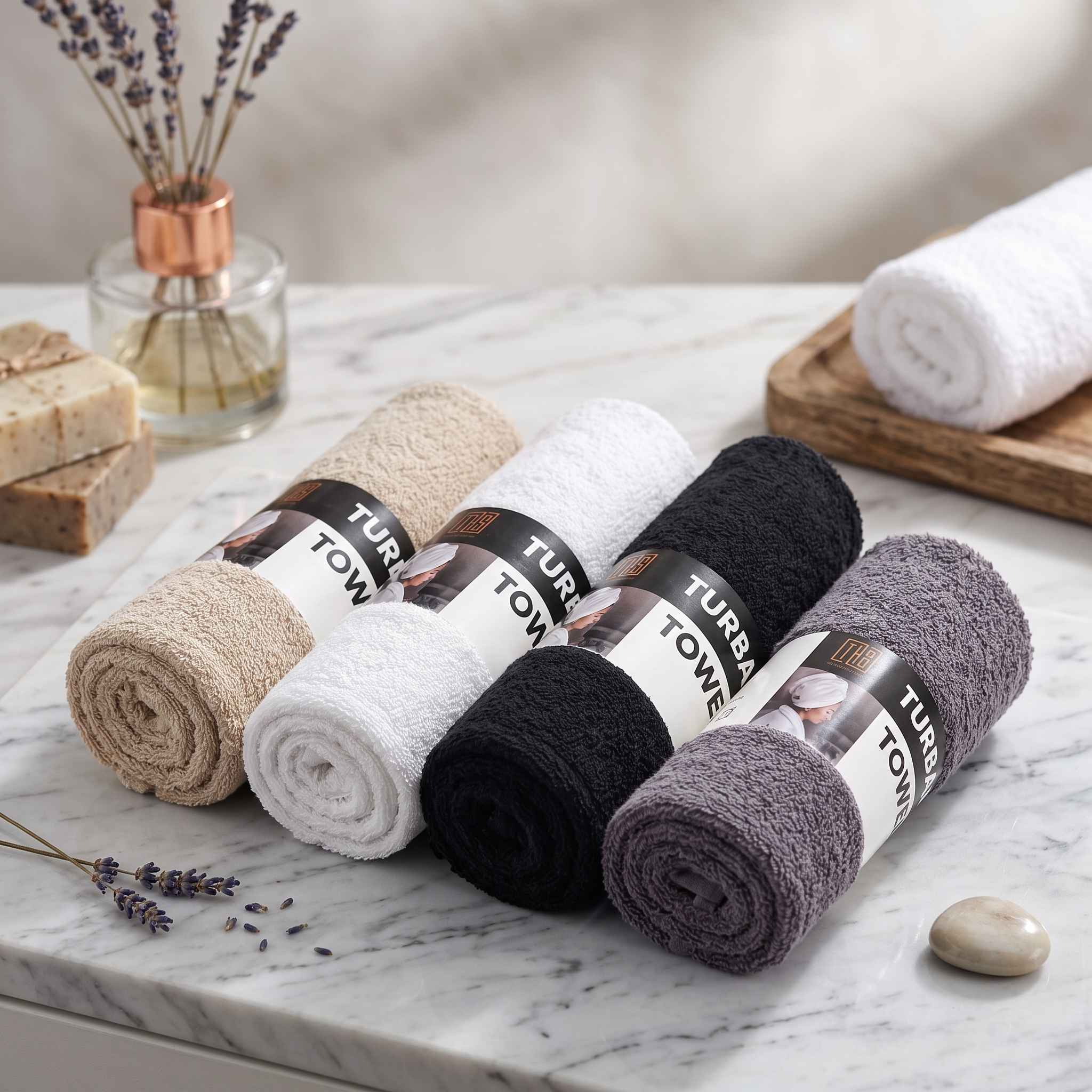 Premium Turban Towel - Random Color thumbnail 3