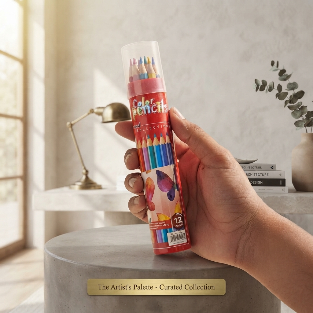 Vneeds School Collection Color Pencils 12 Colors Tube Pack Drawing Set thumbnail 3
