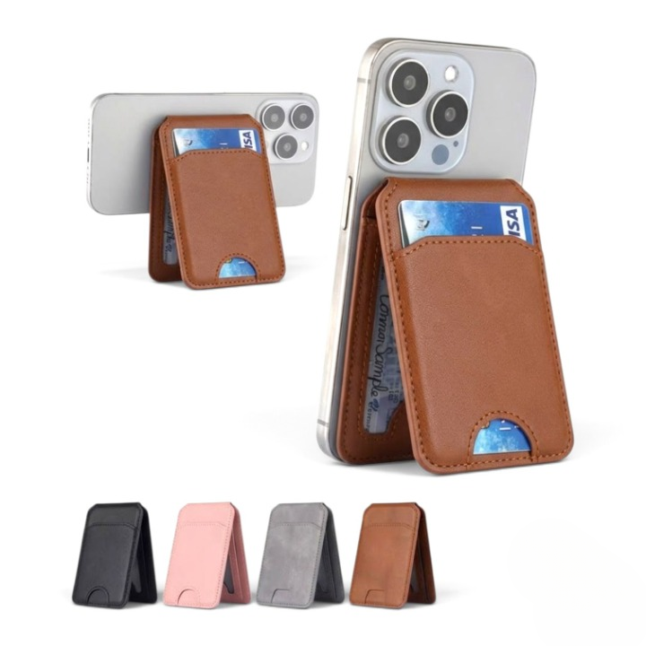 Mobile Magnetic Card Holder Wallet with Box – Slim 3 Card Slots, Transparent ID Slot, Lightweight Phone Wallet thumbnail 5