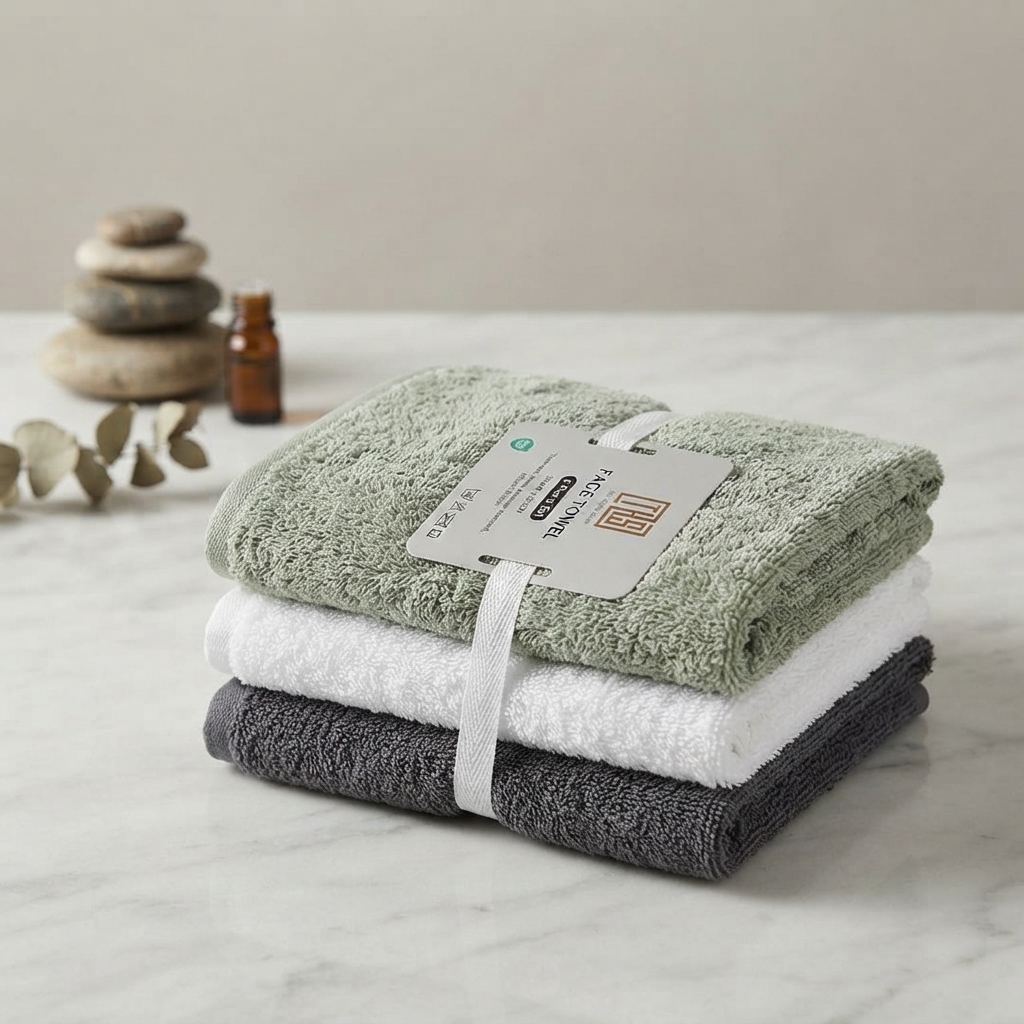 Premium 100% Cotton Face Towel 450 GSM Soft Absorbent Washcloth | 6 Pcs | Random Colour thumbnail 2