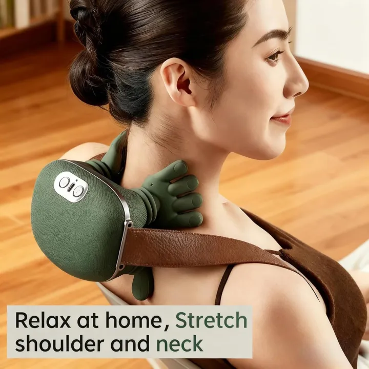 Smart Finger Pressure Neck Massager – Electric Deep Kneading Heated Back & Shoulder Massager | Pain Relief Relaxation Device for Home thumbnail 3