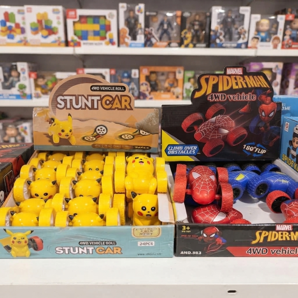 4WD Stunt Car Toy - Toy Accessory Designed For Entertainment And Daily Play Routine (Random Character & Color) thumbnail 2