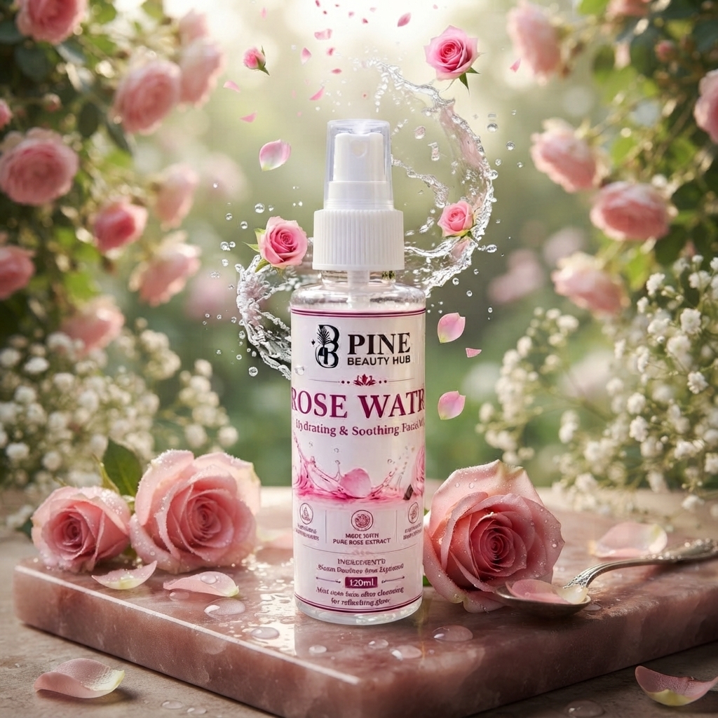 Premium Rose Water Face Mist – Natural Skin Toner & Refreshing Makeup Setting Spray | 120ml thumbnail 3