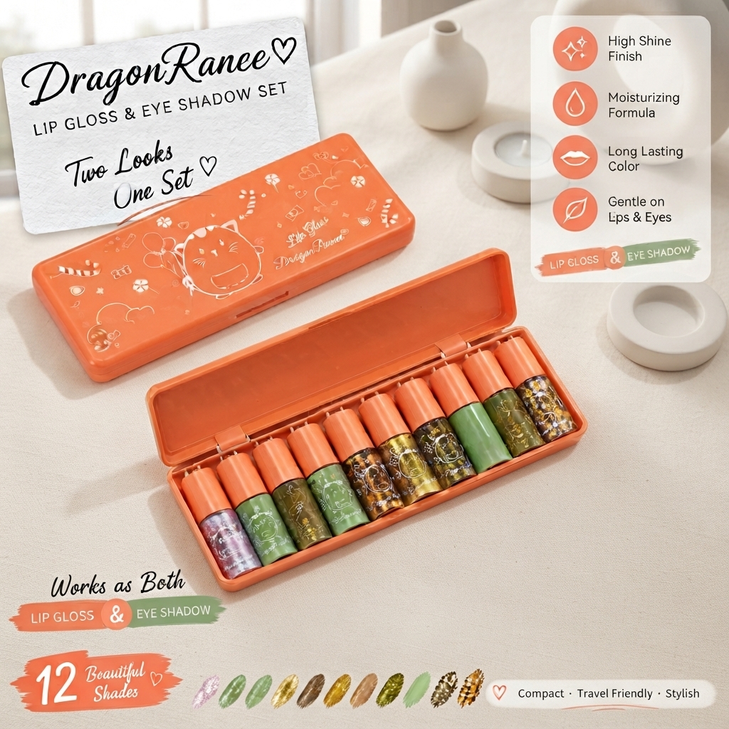 Dragon Ranee Lip Gloss & Eye Shadow 10-Piece Set thumbnail 2