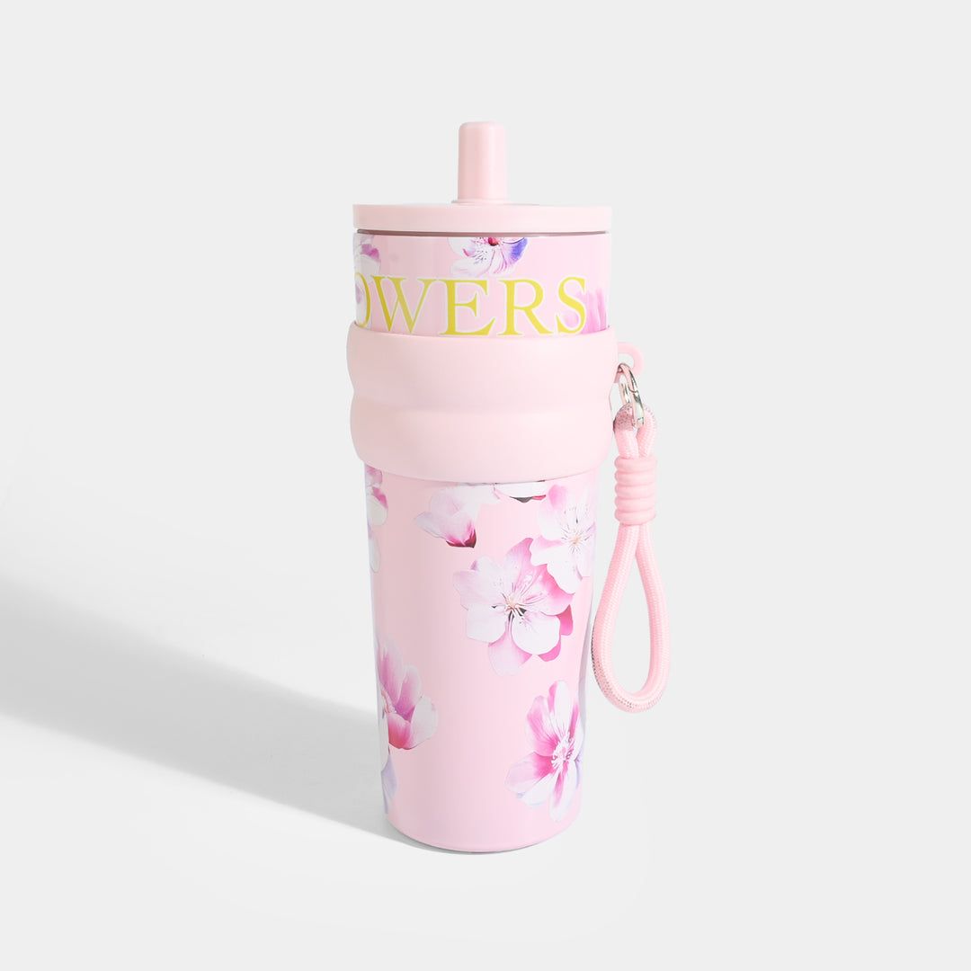 Flowers Tumbler 700ml – Stylish Floral Design Drinking Cup for Home, Office & Everyday Use thumbnail 2