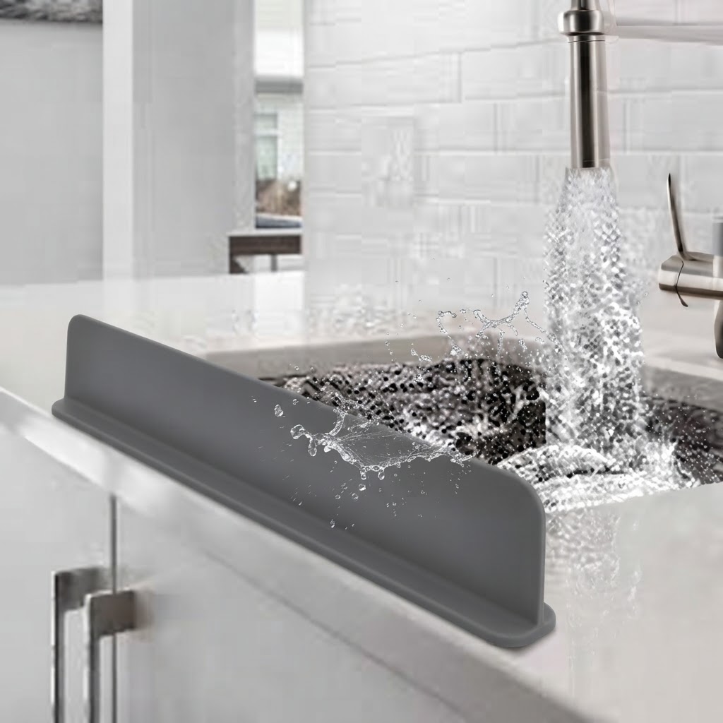 Silicone Kitchen Sink Water Splash Guard thumbnail 4