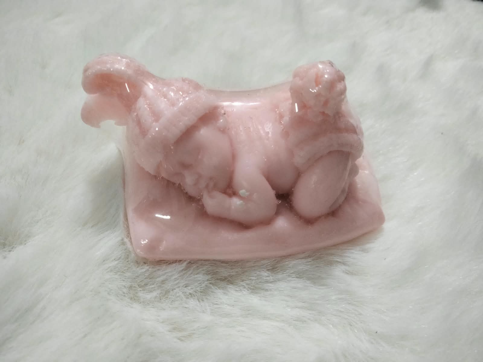 1 Pc - Baby Special Gift Soap - Personal Care Accessory Designed For Styling And Daily Routine - 100g (Soft Pink) thumbnail 4