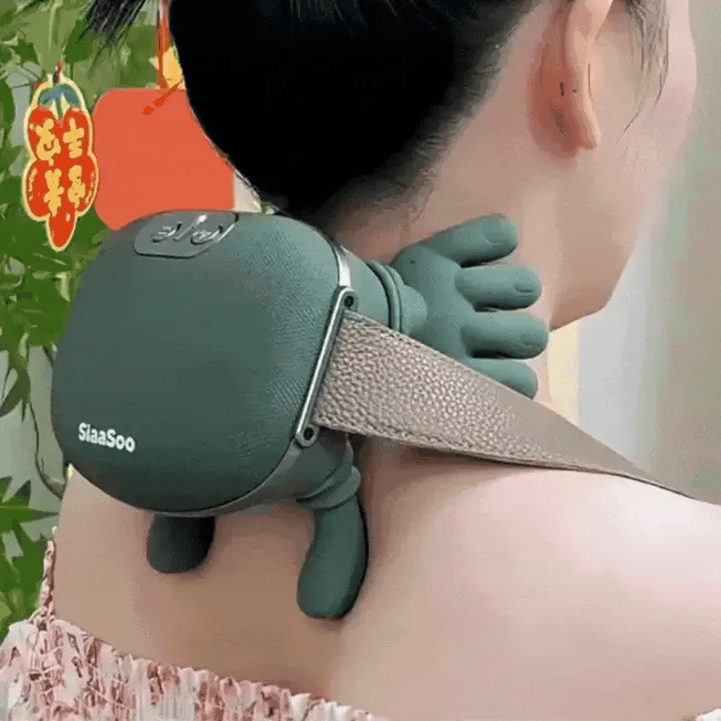 Premium Rechargeable Neck & Shoulder Massager with Heat Therapy – Advanced Deep Kneading Massage & Relaxation Machine for Men & Women