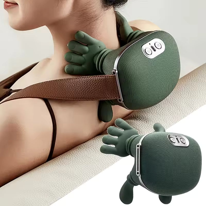 Premium Rechargeable Neck & Shoulder Massager with Heat Therapy – Advanced Deep Kneading Massage & Relaxation Machine for Men & Women thumbnail 3