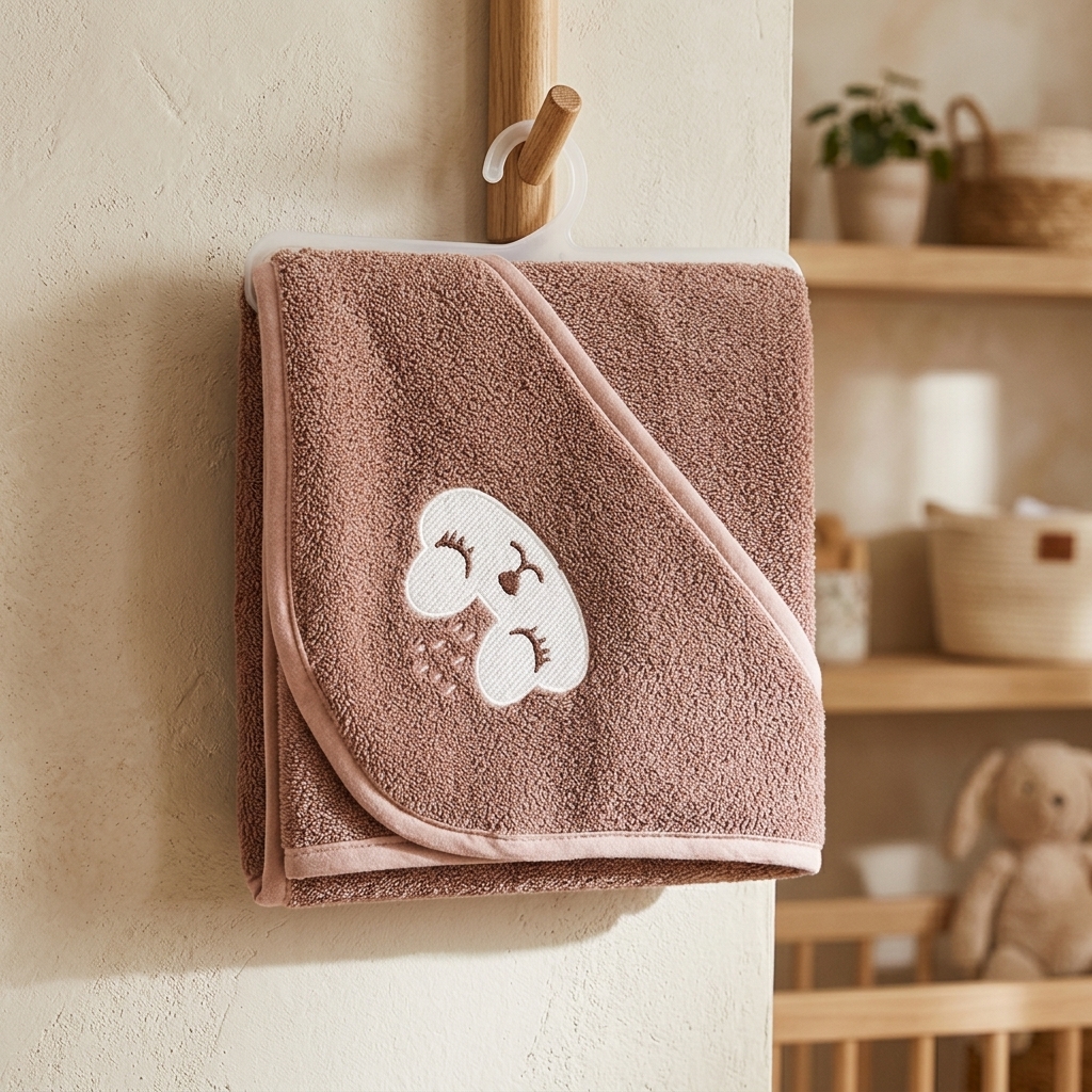 Premium Baby Hooded Towel – Soft & Comfortable Bath Towel for Newborns and Kids (Random Color) thumbnail 3
