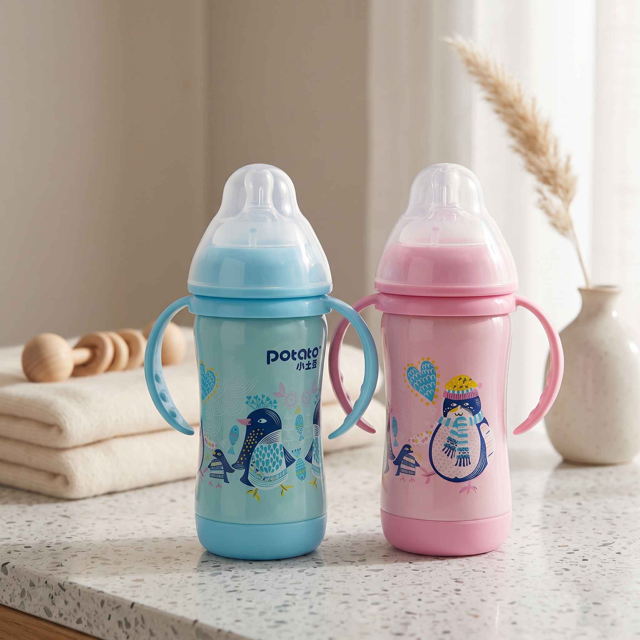 Potato Baby Stainless Steel Thermos Feeding Bottle  - 210ml thumbnail 2