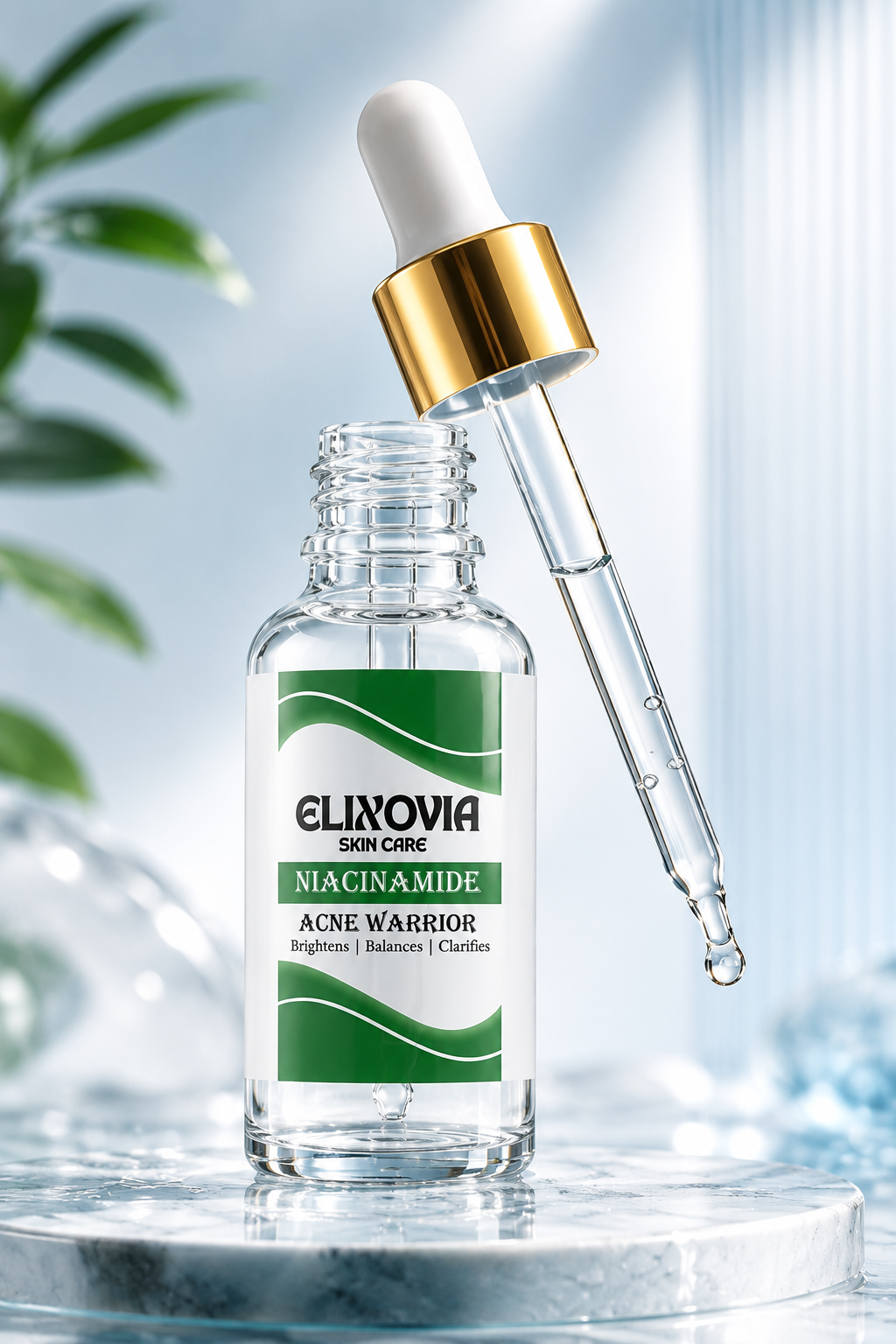 Elixovia Niacinamide Plus Acne Warrior Serum – Brighten, Balance & Clarify (30ml)
