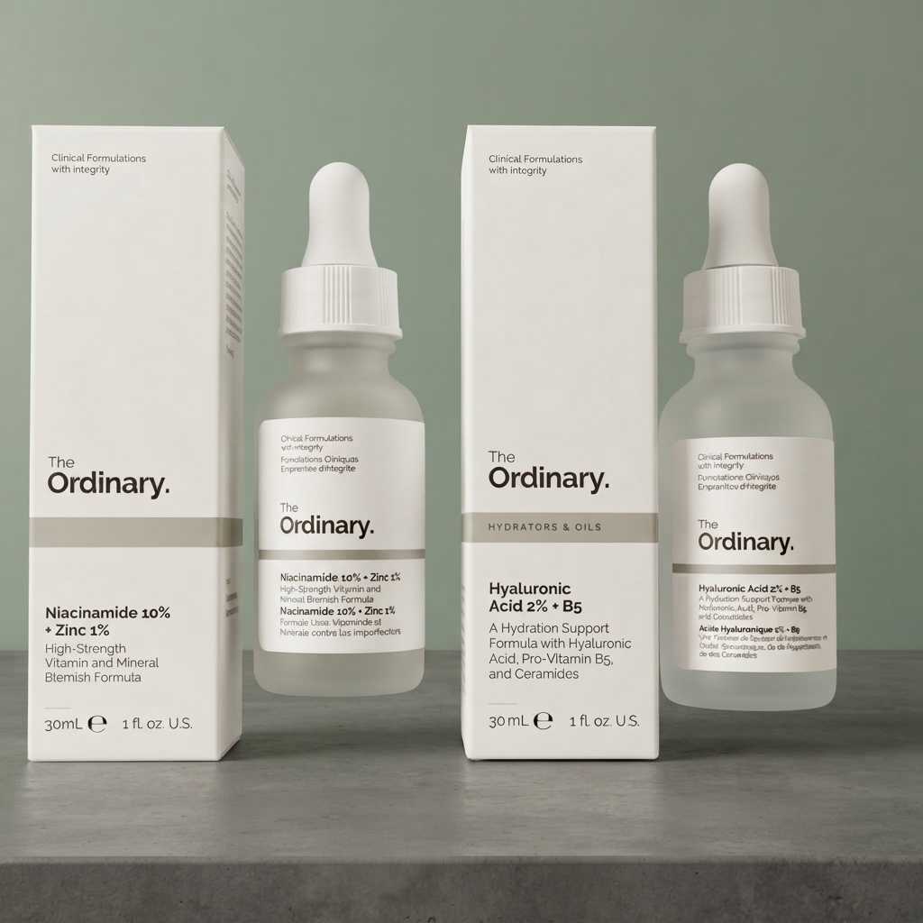 The Ordinary Serum Niacinamide 10 % + Zinc 1 % (30ML) And Hyaluronic Acid 2 % + B5 Serums (30ML) Skincare Duo Combo Set thumbnail 2