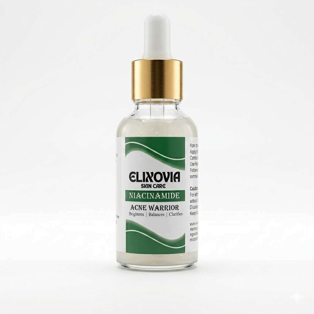 Elixovia Niacinamide Plus Acne Warrior Serum – Brighten, Balance & Clarify (30ml)