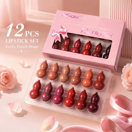 Mini Lipstick Set – Lucky Gourd Shape, Cute Compact Lip Color Collection for Everyday Makeup thumbnail 3