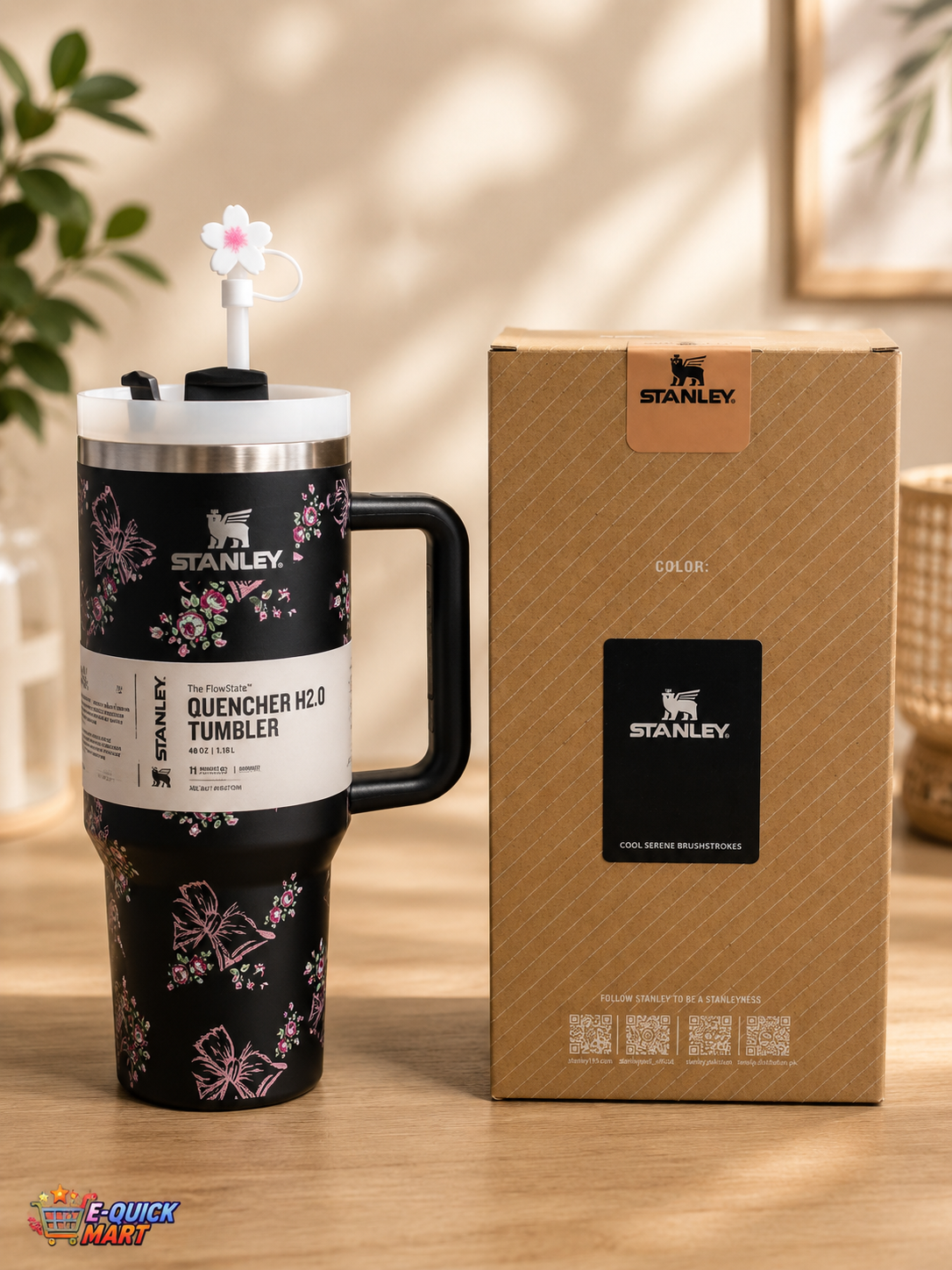 Stanley 40oz (1200ml) Premium Stainless Steel Tumbler - Black Printed thumbnail 3