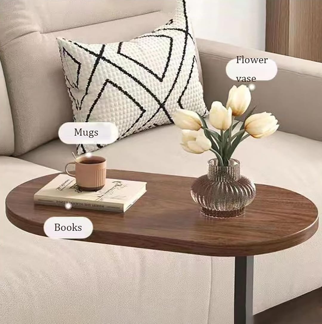 Wooden Multifunctional Side Table – Compact Utility Table for Home, Bedroom & Living Room thumbnail 4