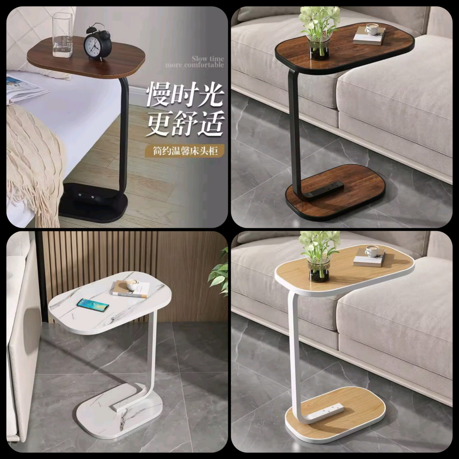 Wooden Multifunctional Side Table – Compact Utility Table for Home, Bedroom & Living Room thumbnail 3