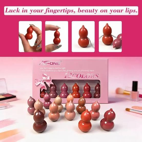 Mini Lipstick Set – Lucky Gourd Shape, Cute Compact Lip Color Collection for Everyday Makeup thumbnail 4