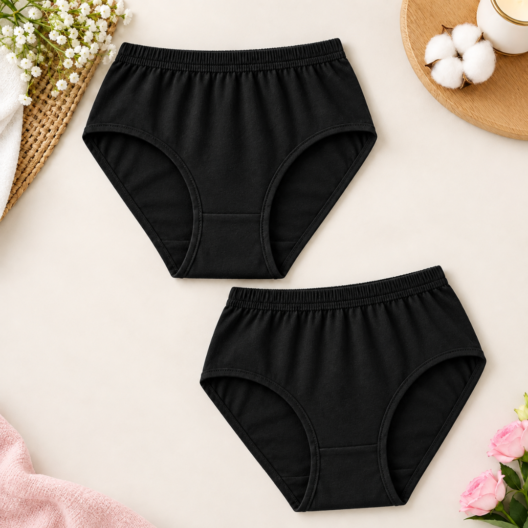 Everyday Soft Cotton Jersey Women's Panties Breathable Comfortable Ladies Underwear Innerwear - Pack of 5 thumbnail 2