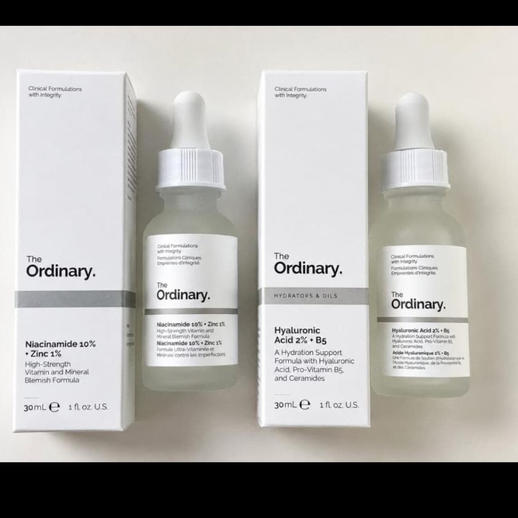 The Ordinary Serum Niacinamide 10 % + Zinc 1 % (30ML) And Hyaluronic Acid 2 % + B5 Serums (30ML) Skincare Duo Combo Set thumbnail 3