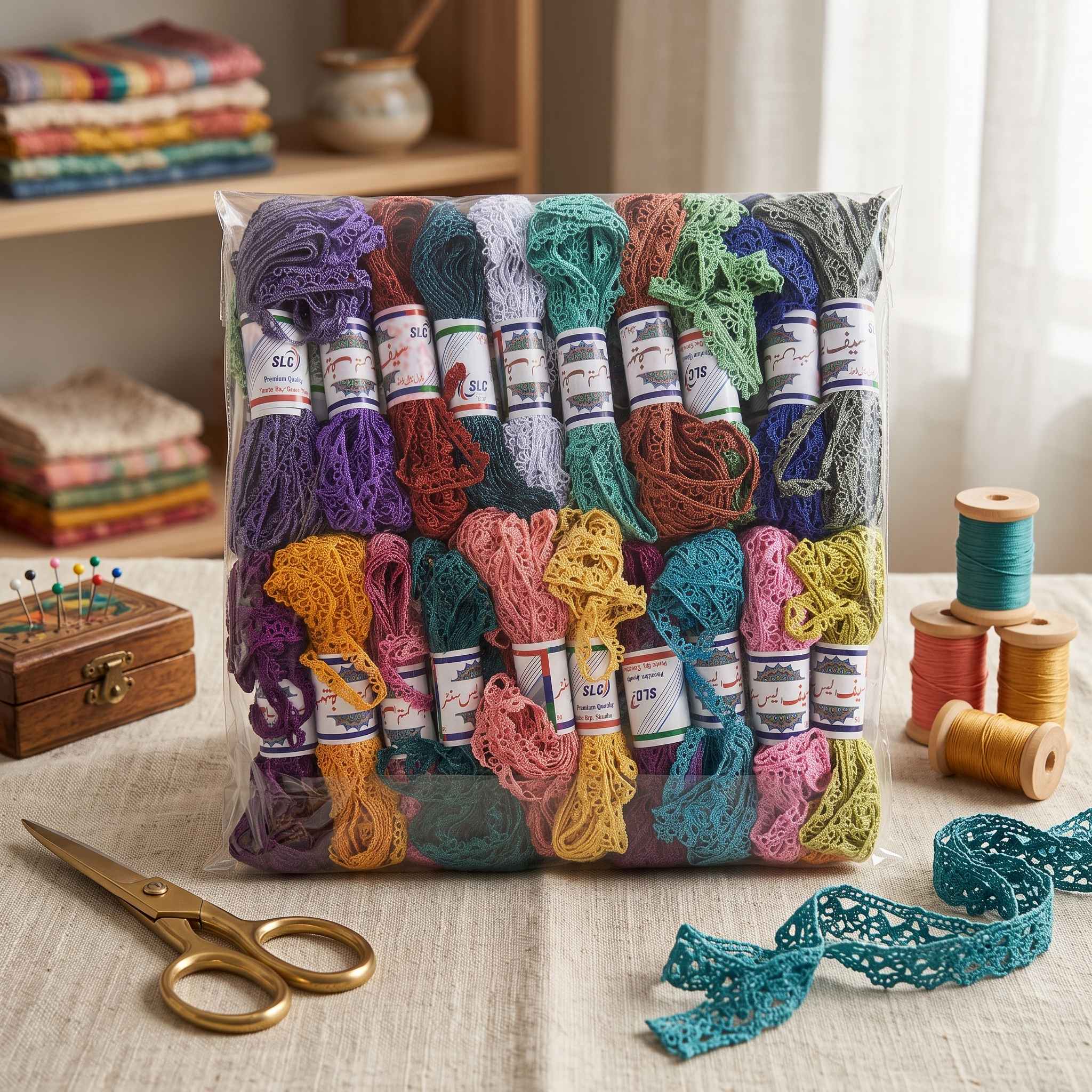 Premium Shatal Lace - Design 021 (21 Yards) - Random Color thumbnail 2