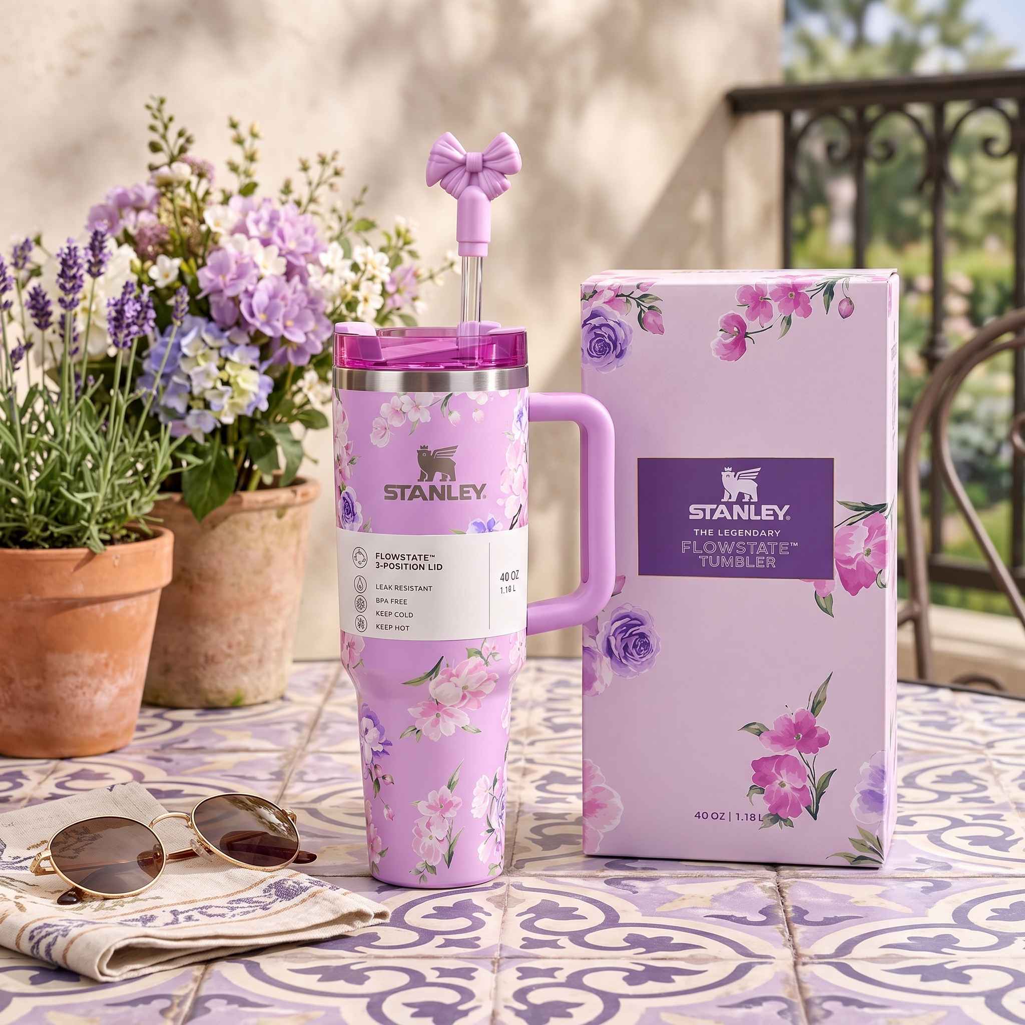 Stanley 40oz 1200ml Premium Stainless Steel Tumbler - Lavender thumbnail 2