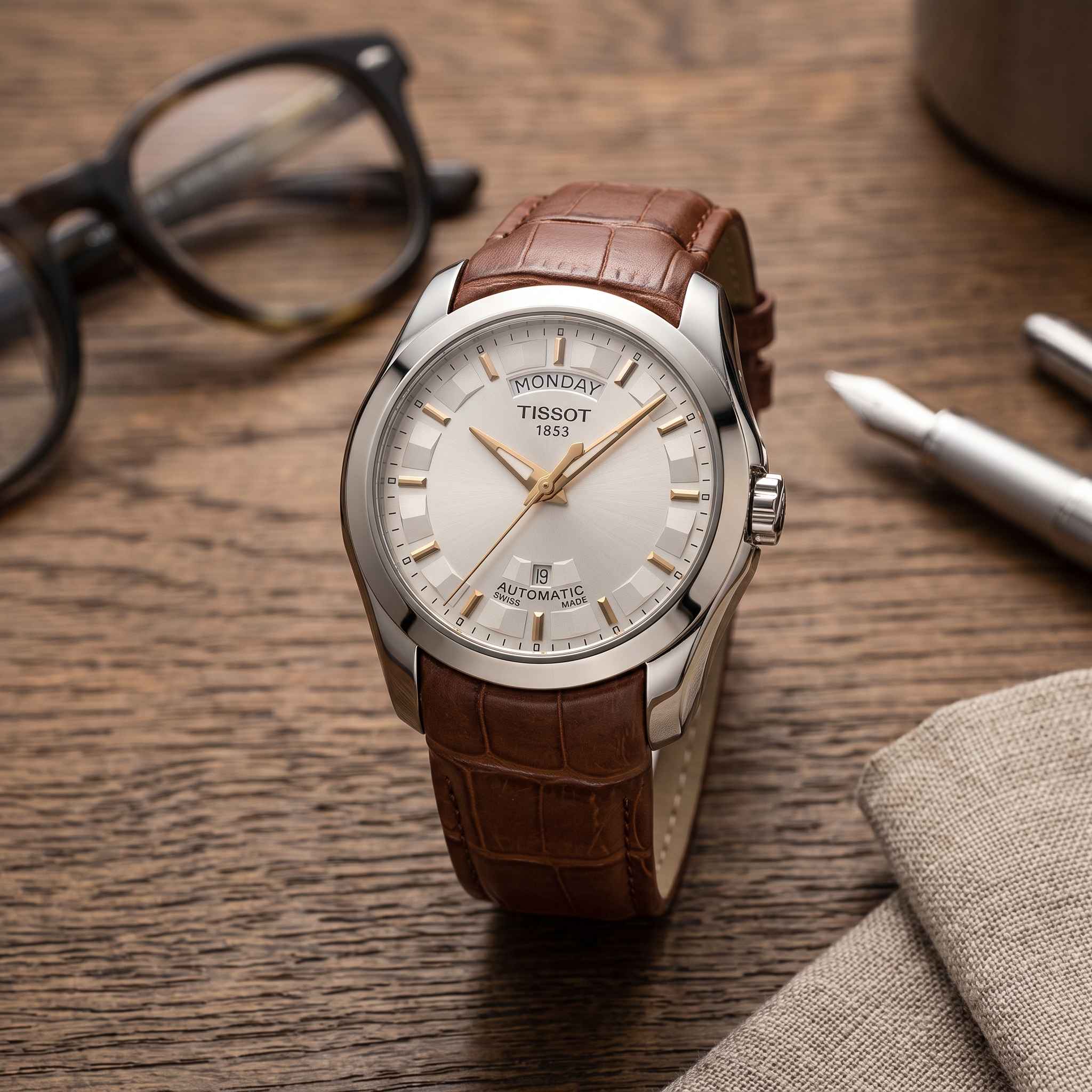 Tissot Men's Automatic Style Watch - Leather Strap