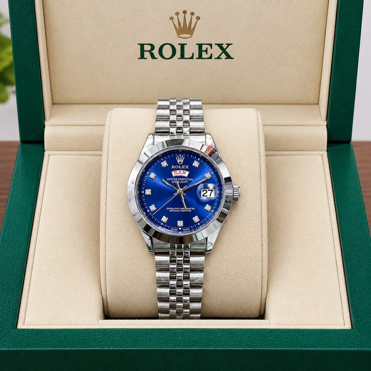 Rolex Stylish Dial Watch Classic Analog Wristwatch For Men