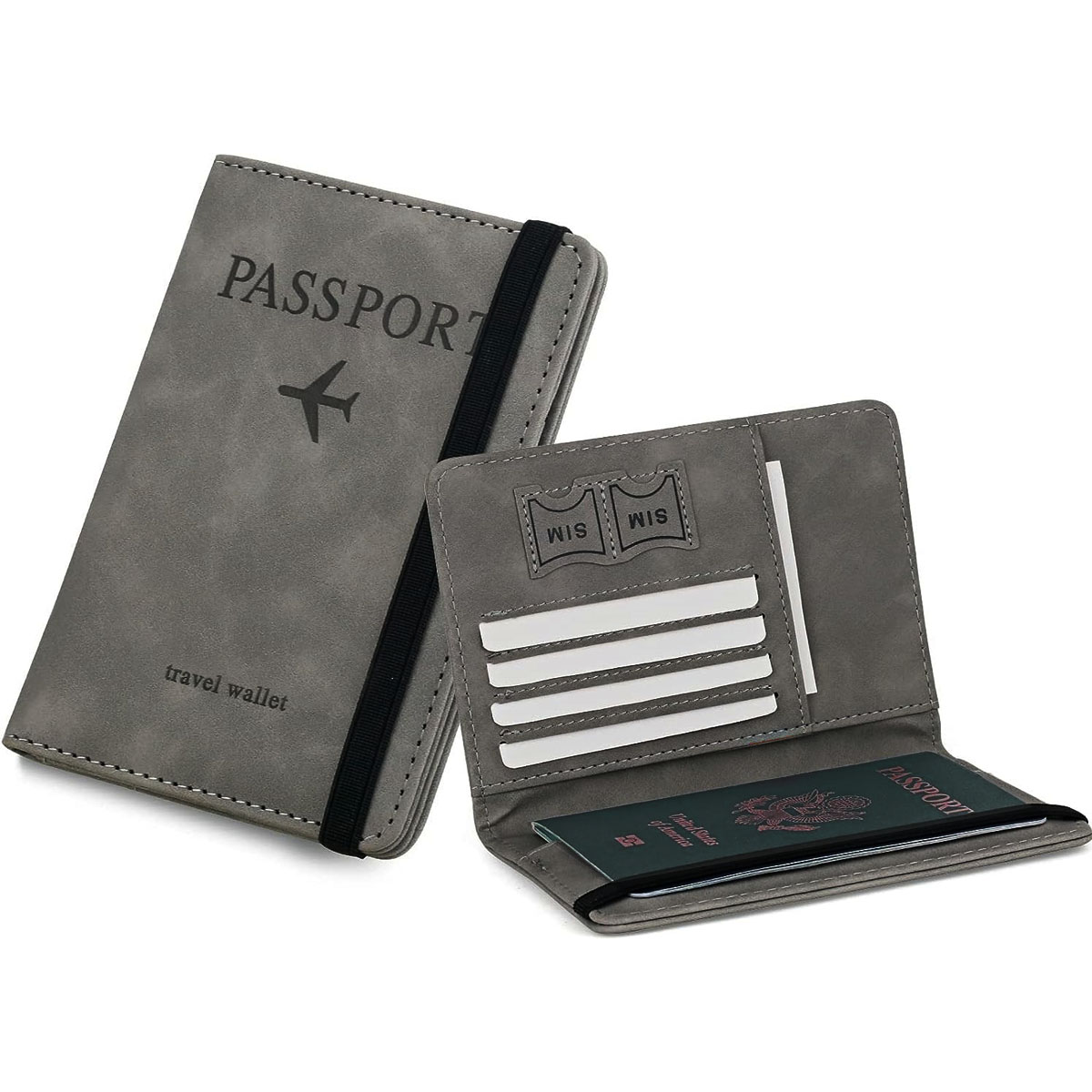 Passport Travel Wallet Organizer Durable Secure Multi Compartment Design For Passports Cards Money And Travel Essentials | Random Colour