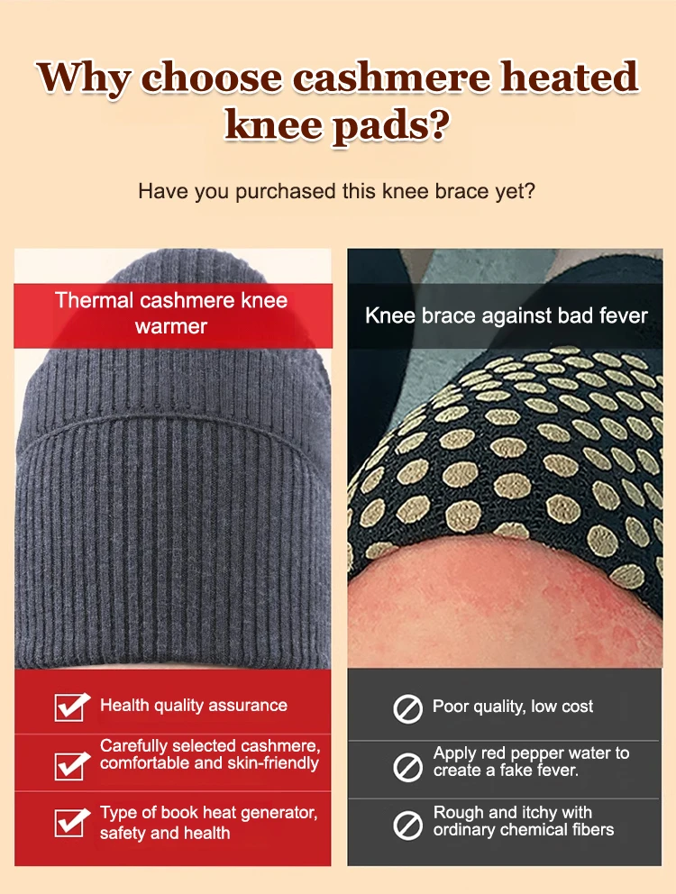 1 Pair Cashmere Winter Knee Brace Thermal Leg Knee Warmer Sleeve Unisex Wool KneePad Support for Joint Pain Tendonitis Arthritis
