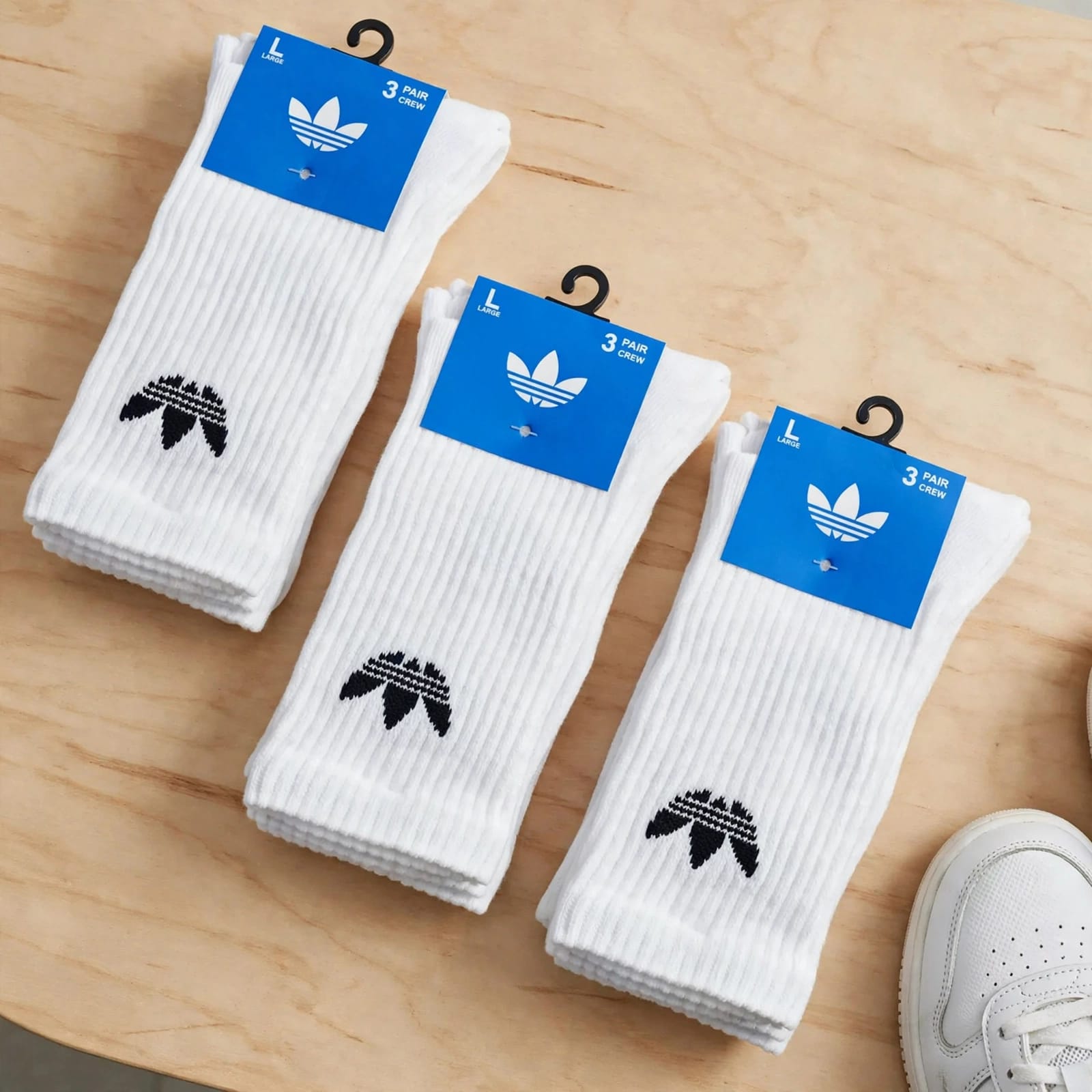 Elevate Comfort with Adidas Crew White Socks view 2