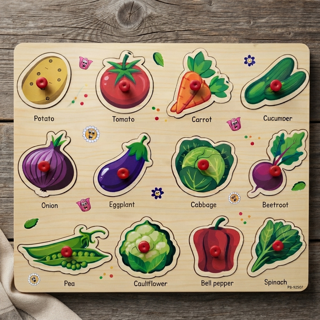 wooden peg puzzle for toddlers