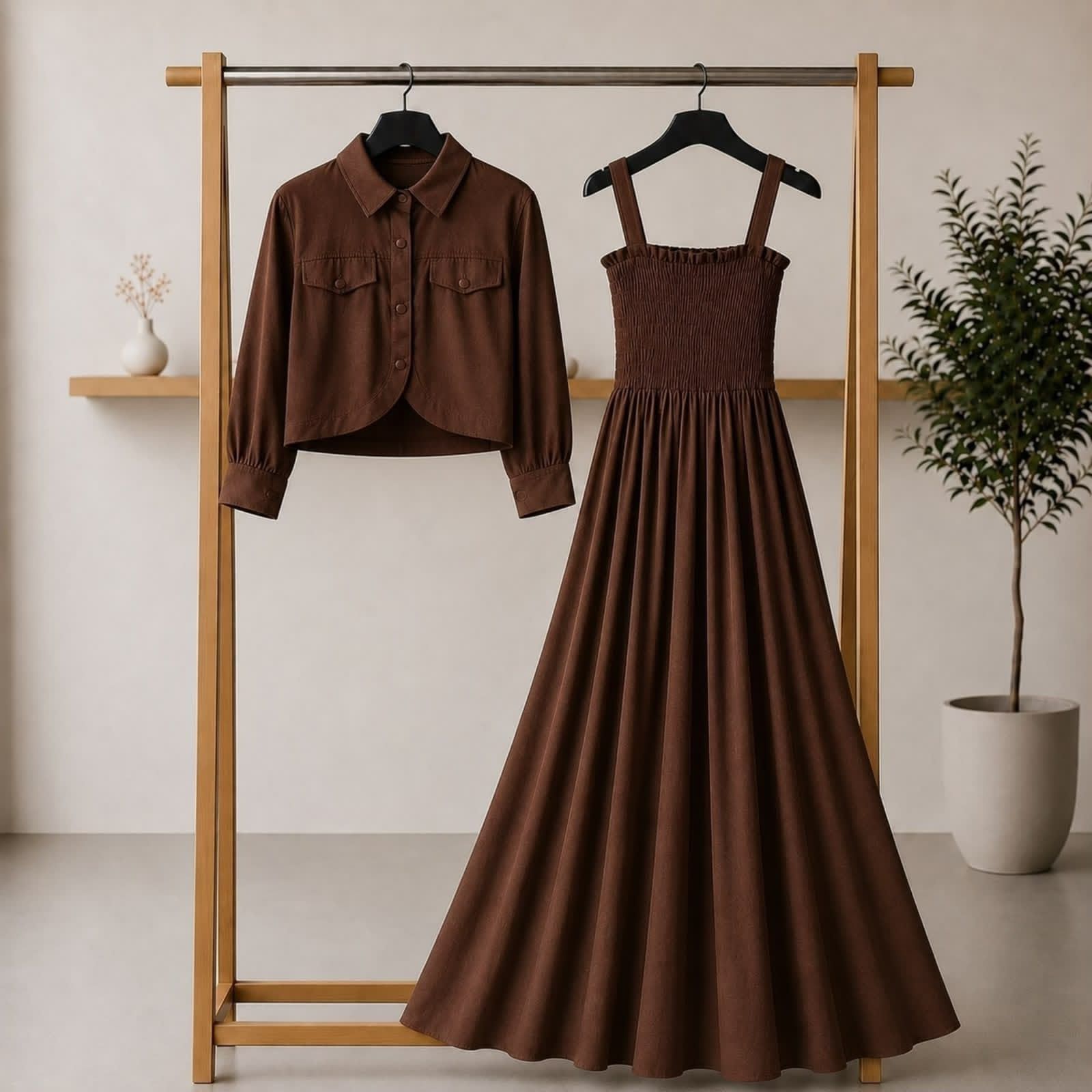 Elegant Co-ord Dress and Jacket Set - Buy Online in Pakistan at Zenbu Store (Image 6)
