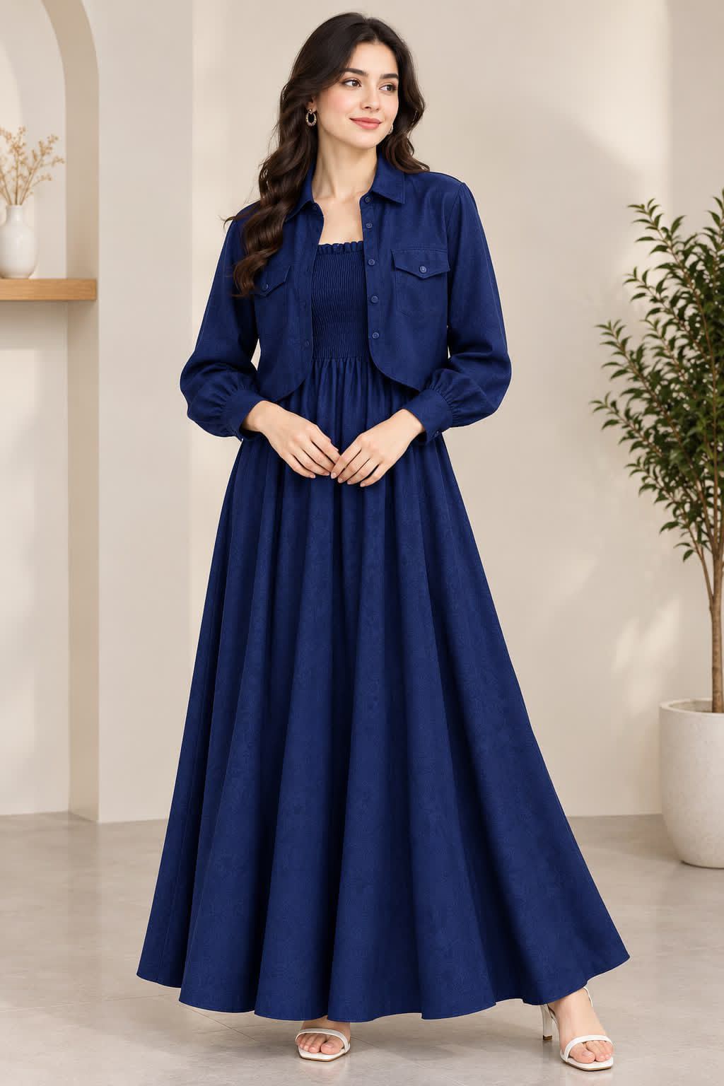 Elegant Co-ord Dress and Jacket Set - Buy Online in Pakistan at Zenbu Store (Image 7)